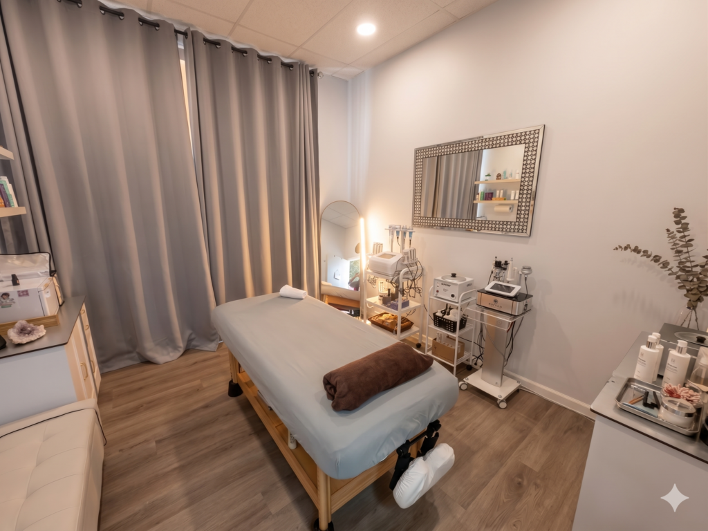 Cabina de faciales y masajes en VeryWapa Wellness Spa, Fort Myers